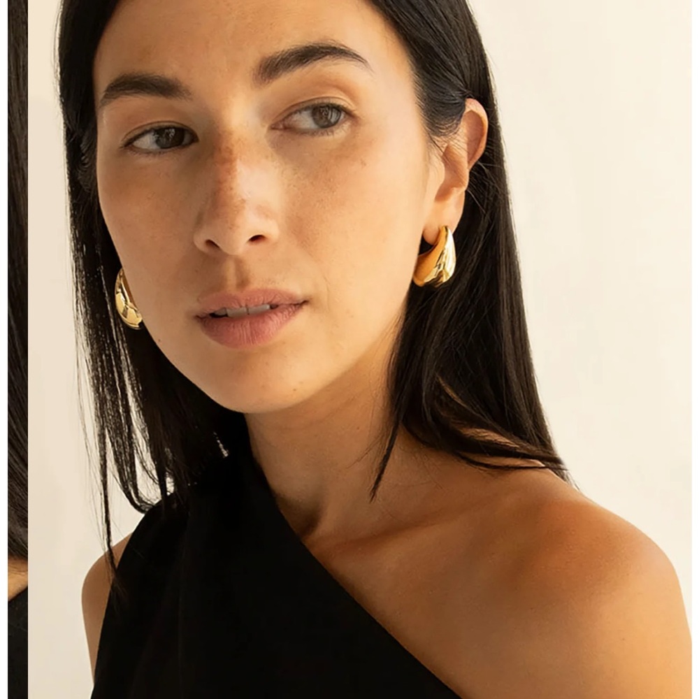 OAK + FORT Gold  Large Bubble Drop Statement Earrings